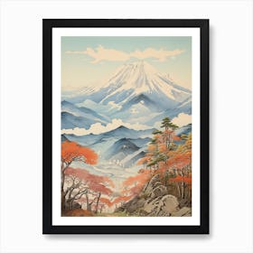 Shosenkyo Gorge In Yamanashi, Ukiyo E Drawing 4 Art Print