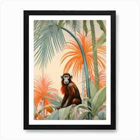 Spider Monkey Tropical Animal Portrait Art Print