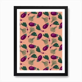 Eggplant Love Art Print