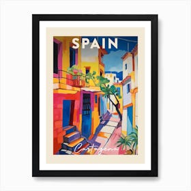 Cartagena Spain 1 Fauvist Painting  Travel Poster Art Print