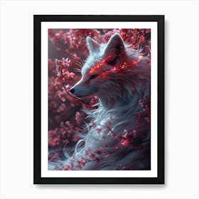 Beautiful Fantasy White Fox 2 Art Print