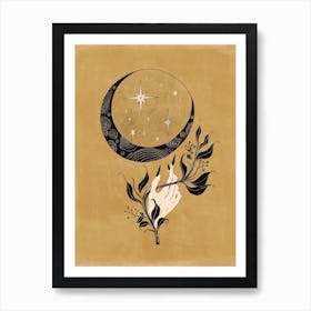 Wicked Hand With The Moon Art Print