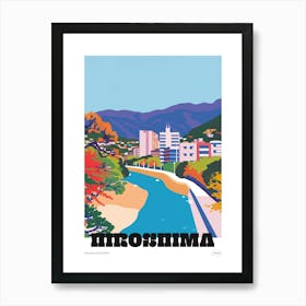 Hiroshima Japan 1 Colourful Travel Poster Art Print