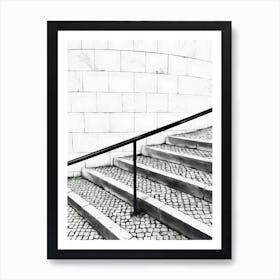 Urban Staircase Lisbon Art Print