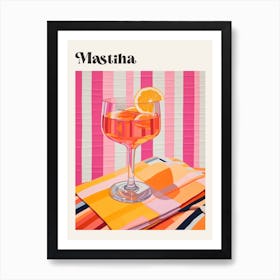 Mastiha 2 Retro Cocktail Poster Art Print