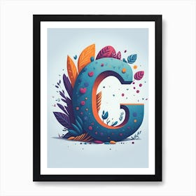 Colorful Letter G Illustration 29 Affiche