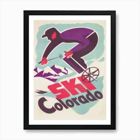 Ski Colorado Vintage Ski Poster Art Print