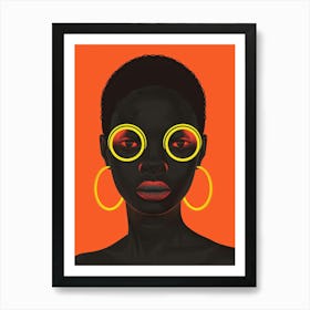 African Girl With Hoop Earrings Art Print