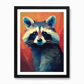 Raccoon Cute Illustration 1 Art Print