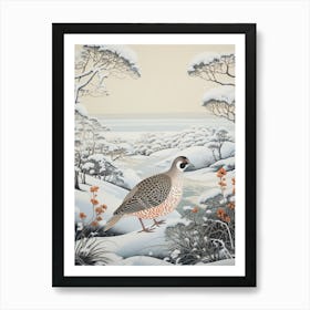 Winter Bird Painting Partridge 5 Art Print