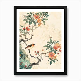 Bird Flowers Chinese Style 12 Art Print