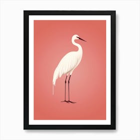 Minimalist Crane 1 Illustration Art Print