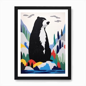 Colourful Kids Animal Art Sea Otter 3 Art Print