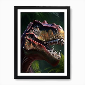 Gorgosaurus 1 Illustration Dinosaur Art Print