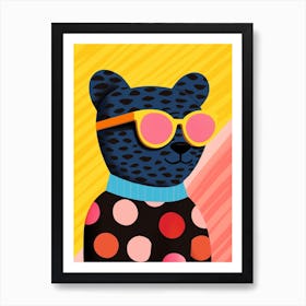 Little Panther 2 Wearing Sunglasses Art Print