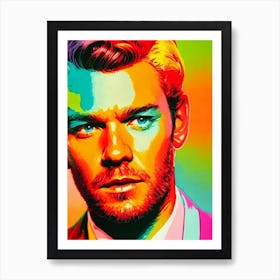 Sam Worthington Colourful Pop Movies Art Movies Art Print