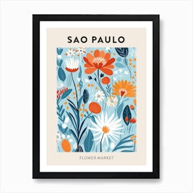 Flower Market Poster Sao Paulo Brazil Art Print