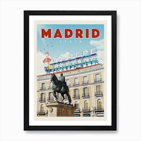 Madrid Spain Tio Pepe Travel Poster Art Print