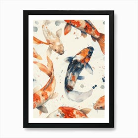 Watercolor Koi 25 Art Print