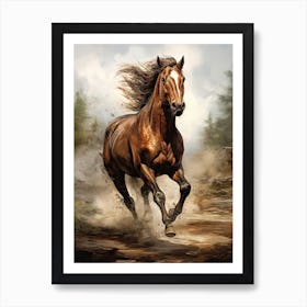 A Horse Painting In The Style Of Photorealistic Technique 3 Art Print