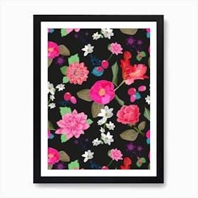 Beautiful Summer Flowers Art Print