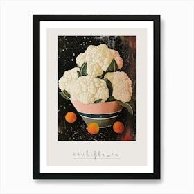 Abstract Cauliflower Art Deco Bouquet Print 2 Poster Art Print