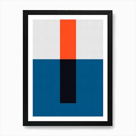 Blue and red shapes 6 Art Print