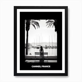 Poster Of Cannes, France, Mediterranean Black And White Photography Analogue 3 Art Print