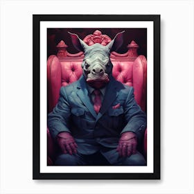 Pig In A Suit Art Print