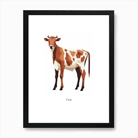 Cow Kids Animal Poster Art Print