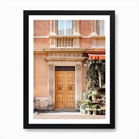 The Wooden Door Travel Photography Bologna Europe Art Print