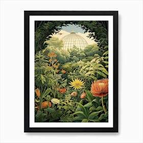 Nklin Park Conservatory And Botanical Garden Henri Rousseau Style 2 Art Print