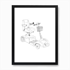 Mobility Scooter Art Print