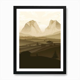 Landscape In The Mountains Art Print