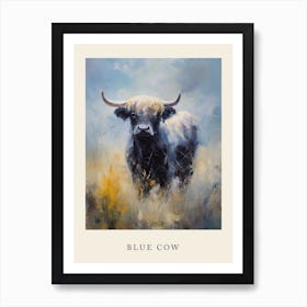 Blue Cow Art Print