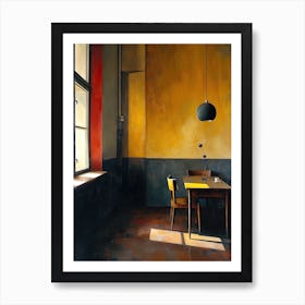 Room With Yellow Walls, Sweden Minimalism Art Print