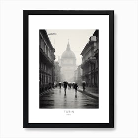 Poster Of Turin, Italy, Black And White Analogue Photography 4 Art Print