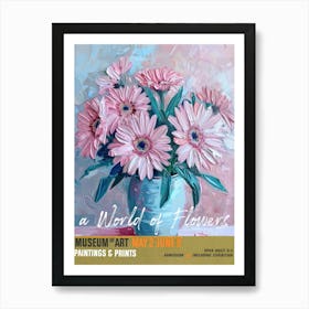 A World Of Flowers, Van Gogh Exhibition Gerbera 1 Art Print