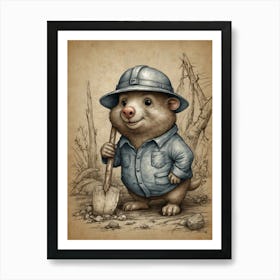 Rat In A Hat Art Print