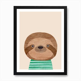 Sloth Cream Art Print