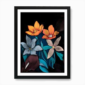 Flowers In The Dark Art Print