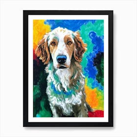 Curly Coated Retriever 2 Fauvist Style Dog Art Print