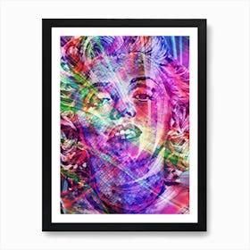 Abstract Portrait of Marilyn Monroe Art Print