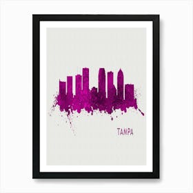 Tampa Florida City Purple Art Print