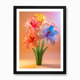 Dreamy Inflatable Flowers Amaryllis 1 Art Print