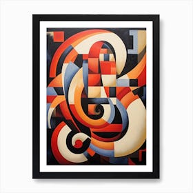 Snake Geometric Abstract 7 Art Print