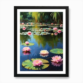 Pink Water Lilies Art Print