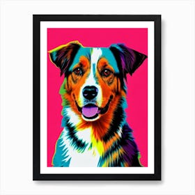 Australian Shepherd Andy Warhol Style Dog Art Print