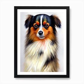 Papillon Watercolour Dog Art Print