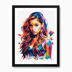 Ariana Grande 01 Portrait Music WPAP Pop Art Art Print